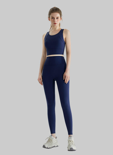 High Waist Activewear Running Trousers Fitness Yoga Wear 2pc Set